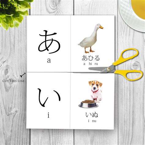 Hiragana Flash Card Learn Japanese For Beginner Digital Etsy Uk