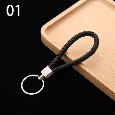 Buy Unisex Car Braided Key Ring Pu Leather Pendant Woven Rope Keychain Diy Bag At Affordable