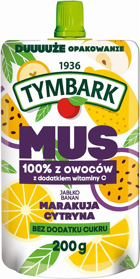 Mousse Tymbark Passion Fruit Lemon 200g Maspex Food Plus Shop Online