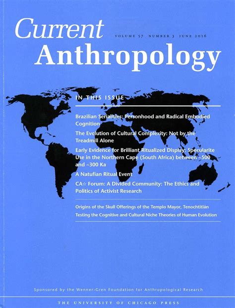 Current Anthropology V 57 Nº 3 2016 Revistas Sumario