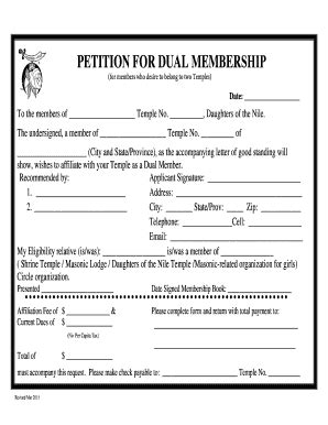 Fillable Online Proposal For Membership Daughtersofthenile Fax Email