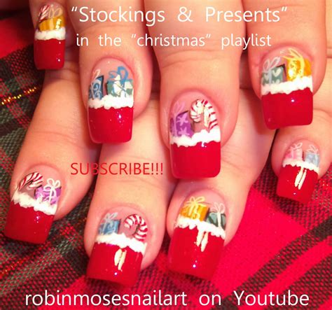 Nail Art By Robin Moses Christmas Nail Art Christmas Nails Cute