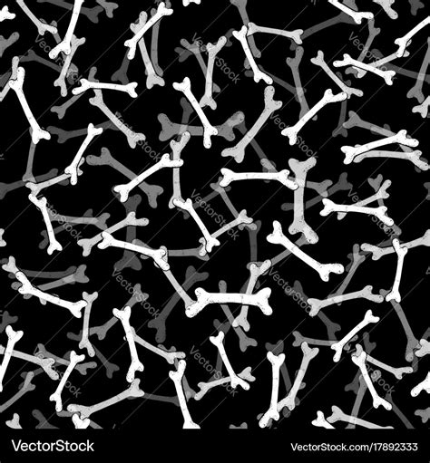 pattern  bones seamless halloween background vector image