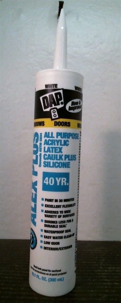 Dap Alex Plus All Purpose Acrylic Latex Caulk Plus Silicone Lot