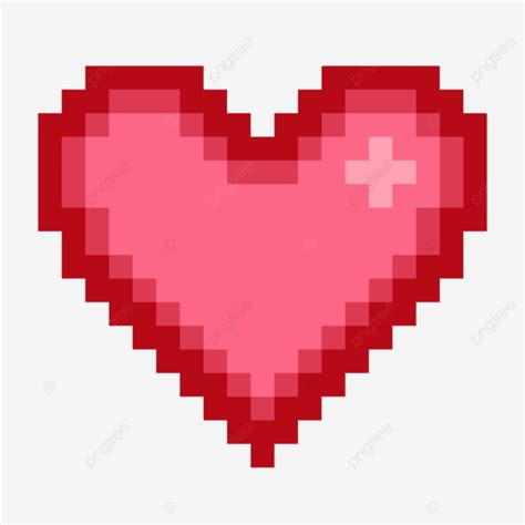 Ilustración De Corazón Rosa De Pixel Art Png Dibujos Corazones De