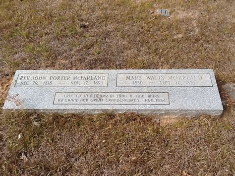 Rev John Porter Mcfarland Find A Grave Memorial