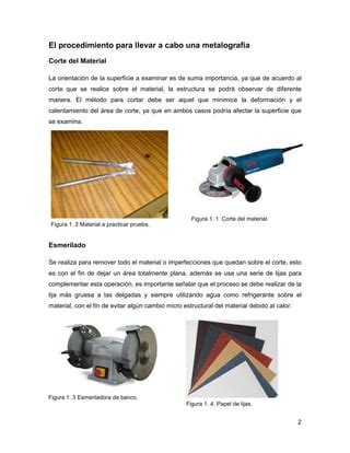 Fases que integran el análisis metalográfico PDF