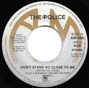 The Police Don T Stand So Close To Me 1980 Silver Labels Vinyl