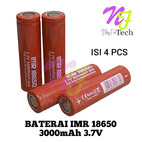 Jual Baterai Charger Type Lithium 18650 Li Ion 3 7V 3000mAh Flat Top