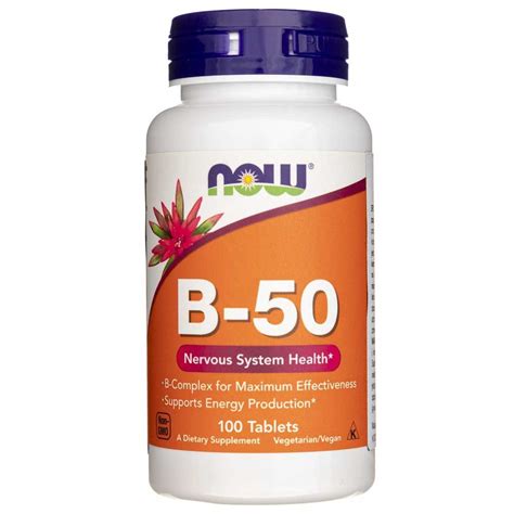 Now Foods B 50 B Grupės Vitaminų Kompleksas 100 Tablečių Kainos Nuo
