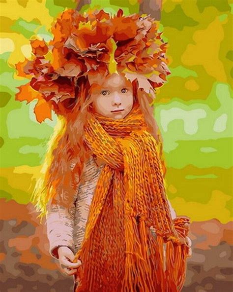 Autumn Girl Paint By Numbers Numeral Paint Kit