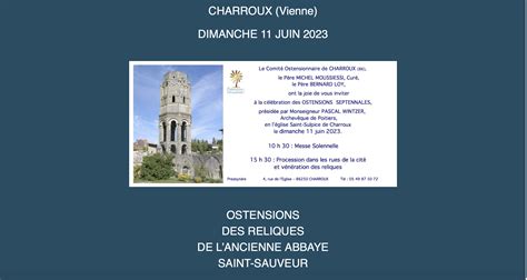 Ostensions de Charroux Les seules Ostensions du département de la