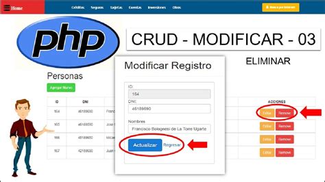 Como Hacer Un Crud En Php Con Mysql Parte Youtube