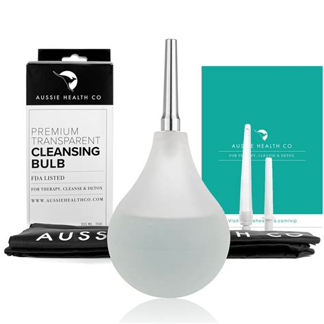 Aussie Health Co Clear Enema Bulb Kit Oz Anal Douche With