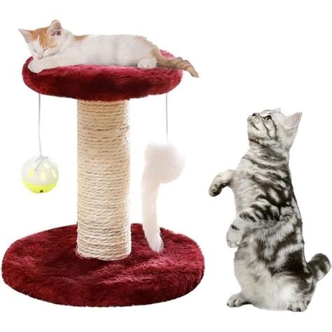 Arbre Chat Avec Plateforme En Peluche Colonne Griffer Avec Sisal