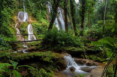 Landscape Of Cascading Waterfalls In Gran Parque Natural Topes De