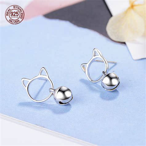 Aretes De Gato Cascabel Plata La Tienda Gatuna Art Culos Para