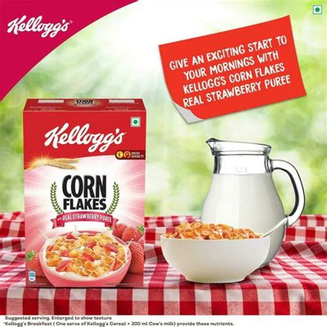 Kellogg S Corn Flakes With Real Strawberry Puree G Jiomart