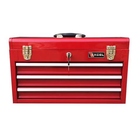 Excel 205 In W X 86 In D X 118 In H Portable Steel Tool Box Red