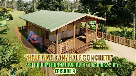 Low Cost 2 Bedroom Half Amakan Half Concrete Bungalow Simple House