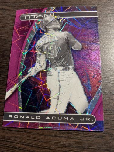 Ronald Acuna Jr Panini Chronicles Titan Purple Velocity Parallel