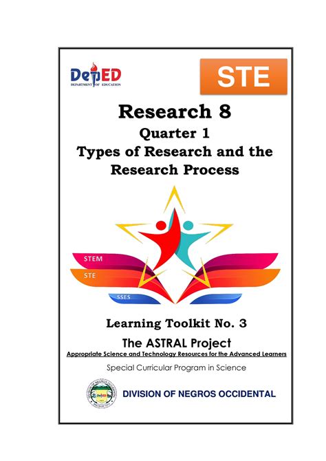 Research 8 Q1 Week 2 Research 8 Quarter 1 Types Of Research And The