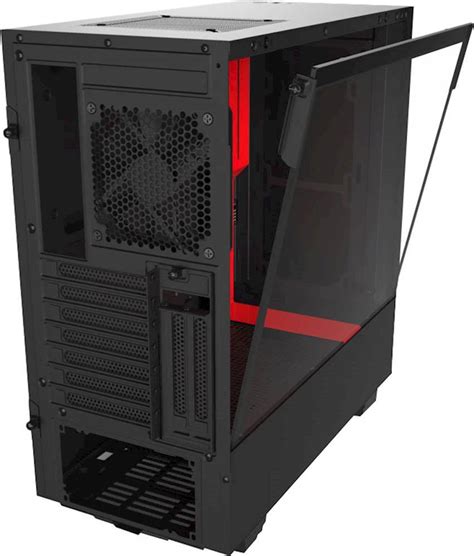 Customer Reviews Nzxt H510 Compact Atx Mid Tower Case With Tempered Glass Redmatte Black Ca