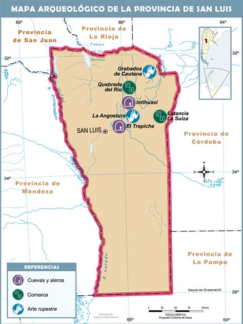 Archaeological map of the Province of San Luis, Argentina | Gifex