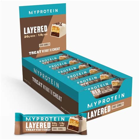 Köp MyProtein Layered Protein Bar Cookie Crumble 12x60g på Sportkost se