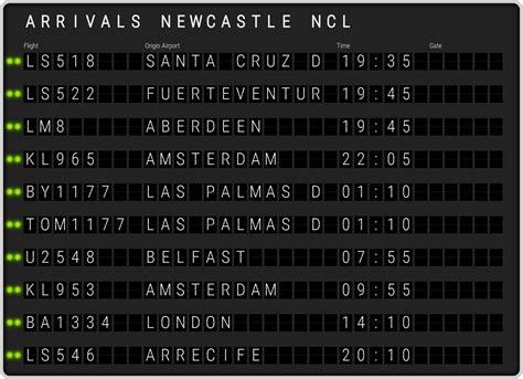 Newcastle Airport Arrivals [NCL] Flight Schedules & NCL arrival