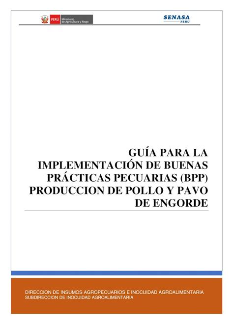 PDF GUÍA PARA LA IMPLEMENTACIÓN DE BUENAS PRÁCTICAS PRODUCCION DE