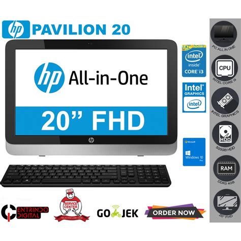 Jual PC All In One HP Pavilion 20 Core I5 4460 4GB 500GB 20 FHD