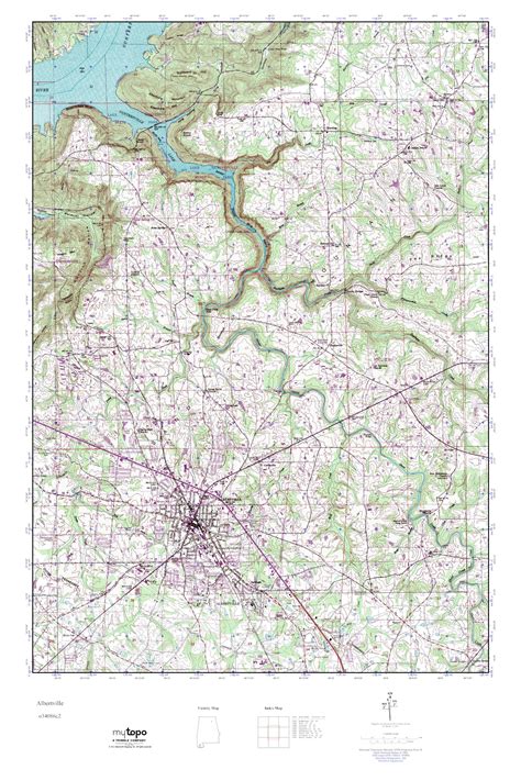 MyTopo Albertville Alabama USGS Quad Topo Map