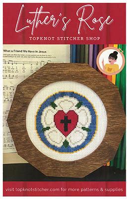 TopKnot Stitcher Luther's Rose - Cross Stitch Pattern - 123Stitch