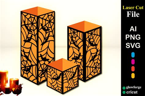 Halloween Paper Cut Candle Holder 3d Svg Graphic By Svg Hub · Creative