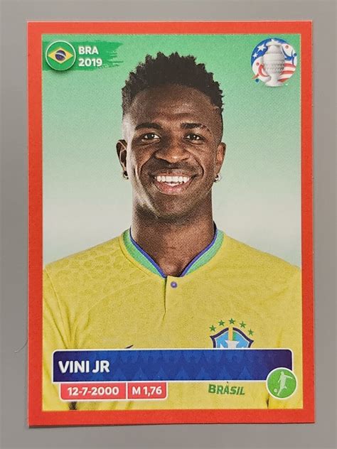 PANINI Copa America USA 2024 Vini Jr BRA18 Brazil Red Parallel Sticker