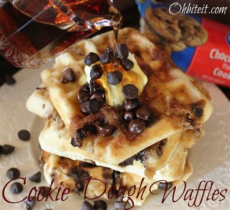 ~Cookie Dough Waffles! | Oh Bite It | Waffle maker recipes, Cookie ...