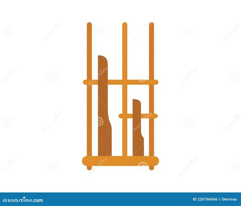 Angklung Icon Or Logo In Pastel Color Vector Illustration