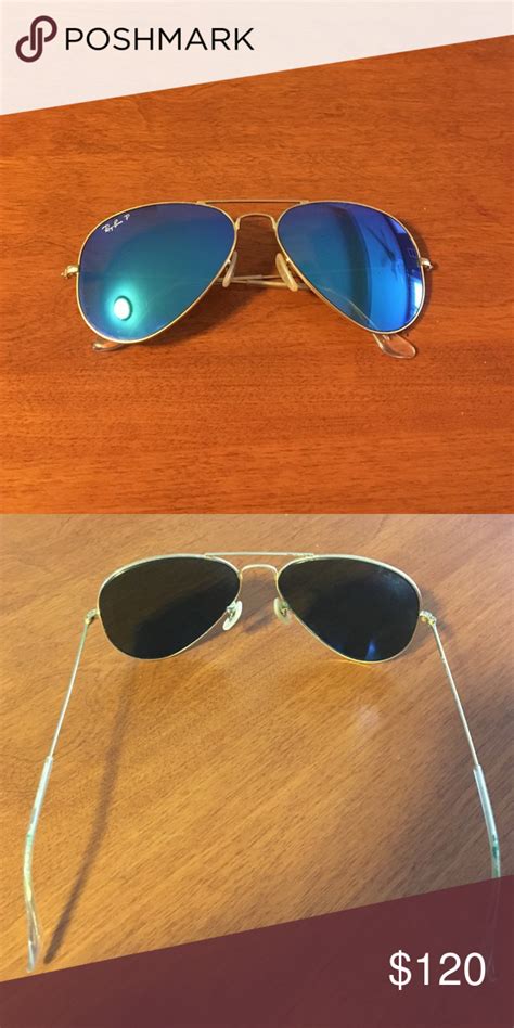 Ray Ban Blue Mirrored Lens Sunglasses Polarized Mirrored Lens