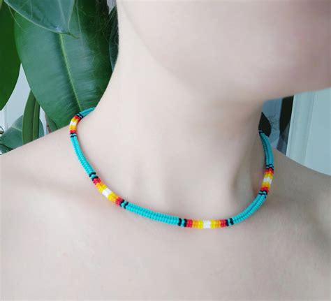 Native American Inspired Turquoise Choker Southwestern Etsy