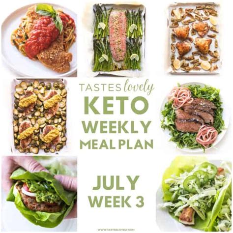 Keto Weekly Meal Plan July Week Tastes Lovely