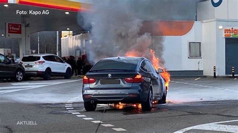 Autobrand In W Renlos Tankstellen Personal War Sofort Zur Stelle Telem