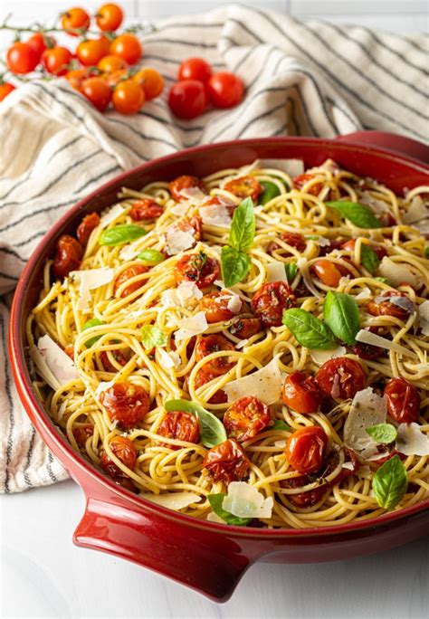 Roasted Cherry Tomatoes With Pasta A Spicy Perspective