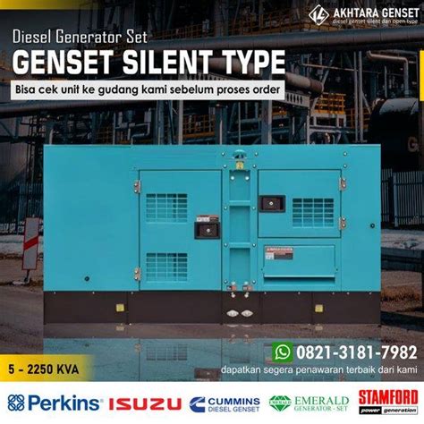 Jual Genset Silent 25 Kva 30 Kva 40 Kva Isuzu Genset 25 Kva Di