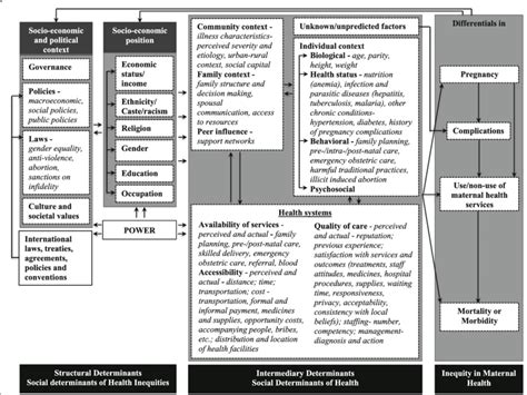 Conceptual Framework Of Social Determinants Of Maternal Health