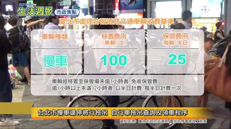 北都生活週報 台北市慢車違停將行拖吊 自行車拖吊查詢及領車程序 Youtube