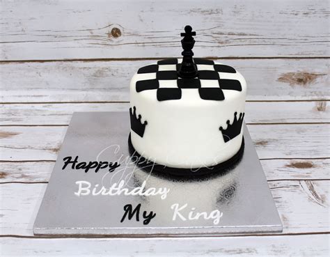 Chess Board Cake With Edible Chess Piece 60th Birthday Party 14th Birthday Happy Birthday Me