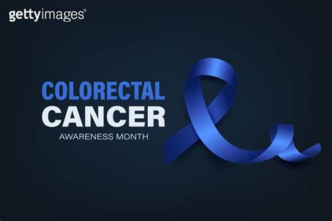 Colorectal Cancer Banner Card Placard With Vector 3d Realistic Dark