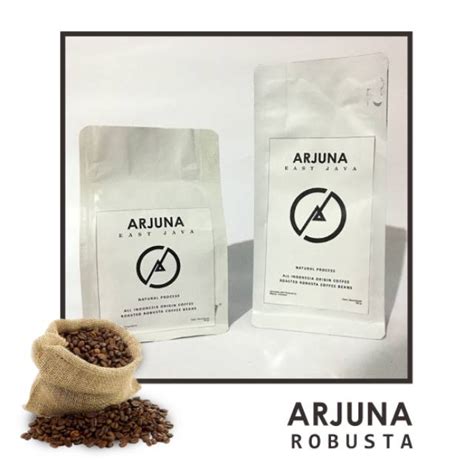 Jual BIJI KOPI ROBUSTA ARJUNA NATURAL PROCESS 100GR POVERO COFFEE