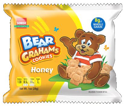 Teddy Bear Shaped Grahams Cookies Honey Pack Walmart